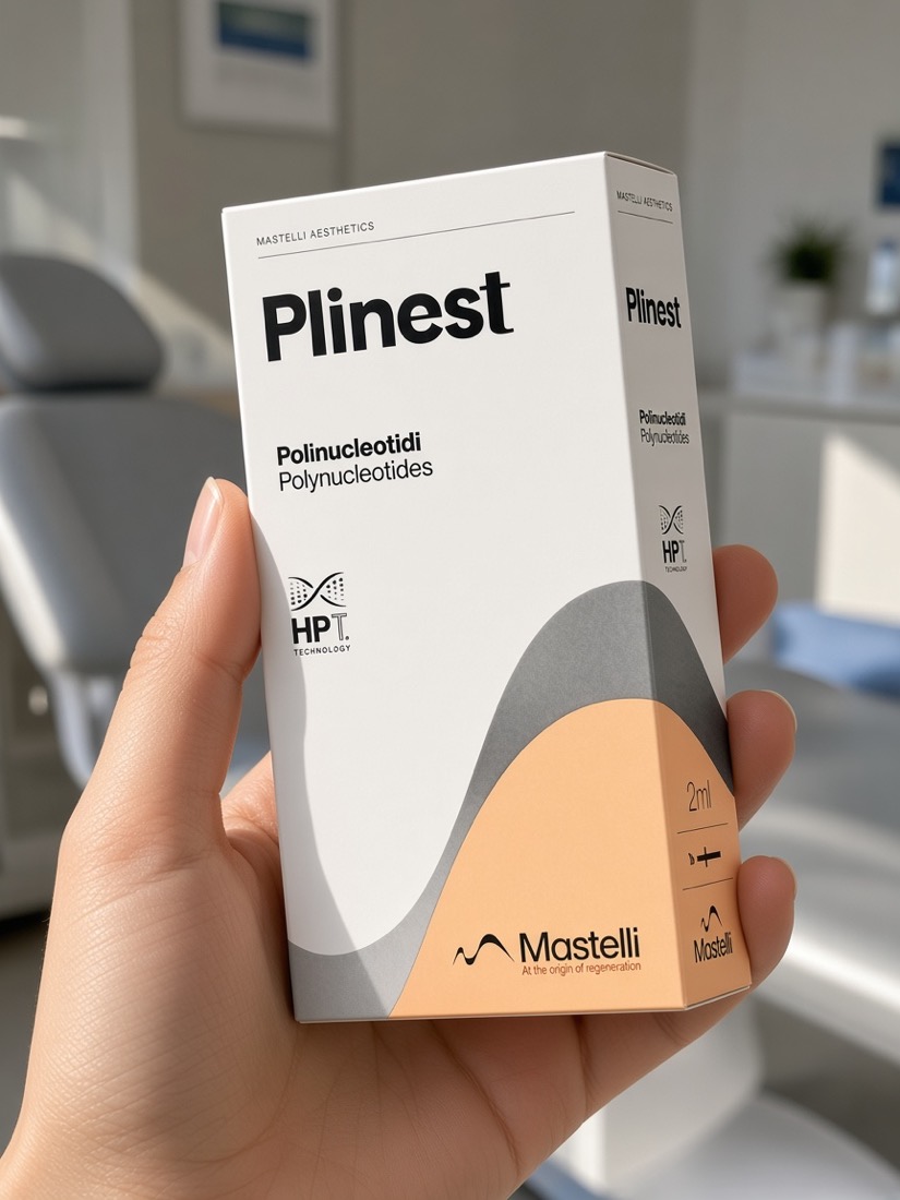 Коробка Plinest 2 мл у руці менеджера перед відправкою